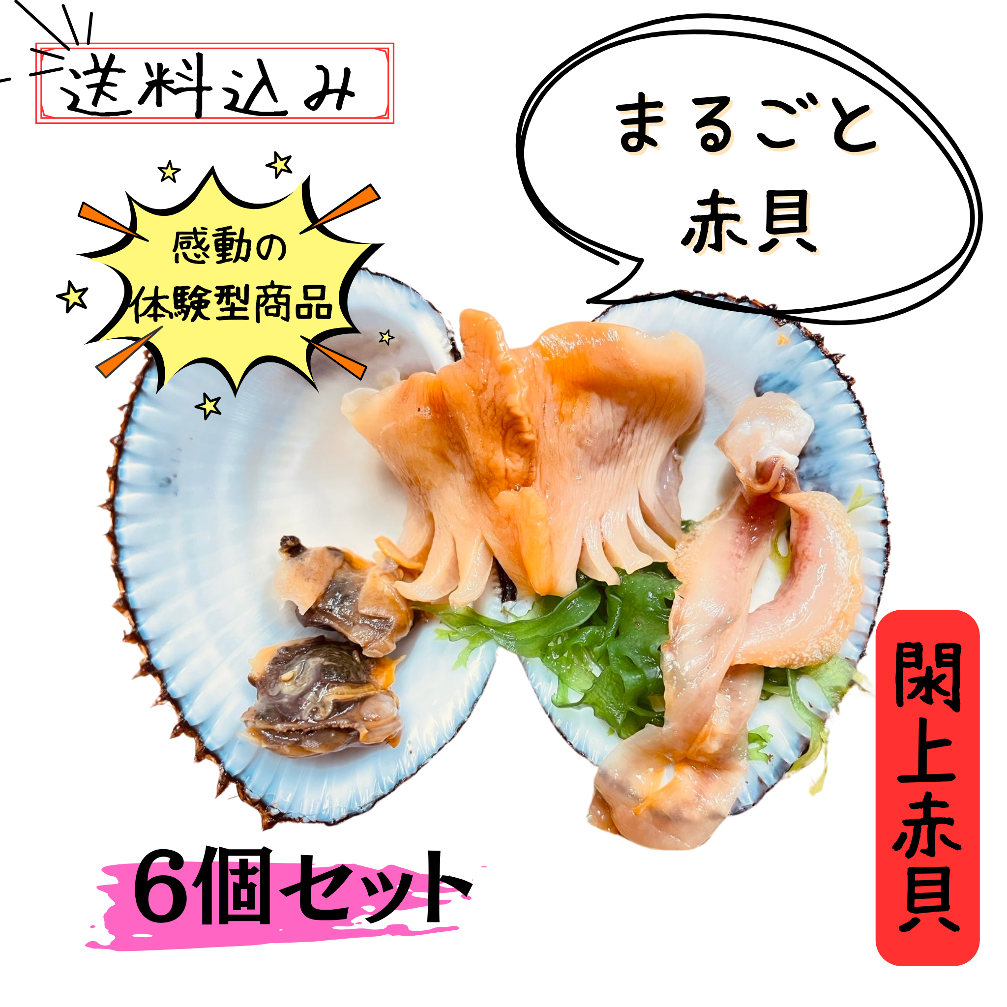 まるごと閖上赤貝6個でお得